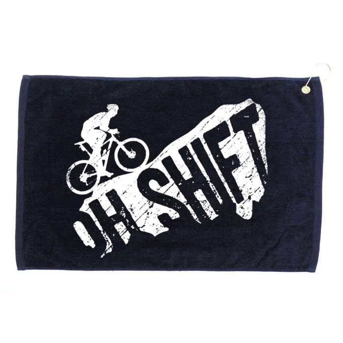 Oh Shift Mountain Biking Bicycle Bike Rider Cyclist Funny Grommeted Golf Towel