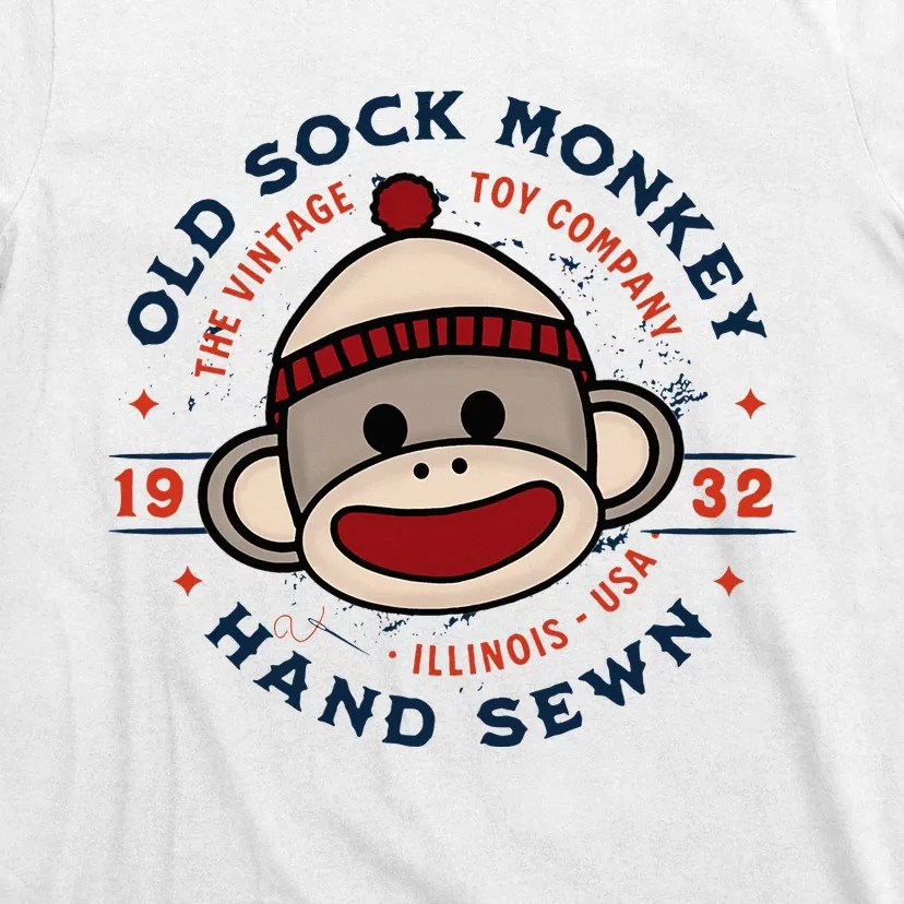 Old Sock Monkey Vintage Toy Company Logo Sock Monkey T-Shirt