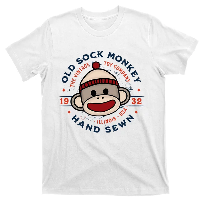 Old Sock Monkey Vintage Toy Company Logo Sock Monkey T-Shirt