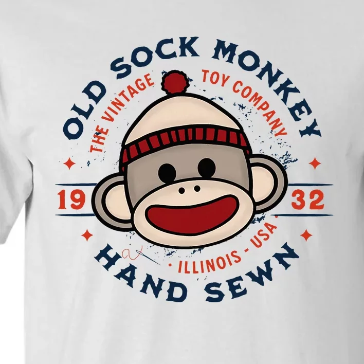 Old Sock Monkey Vintage Toy Company Logo Sock Monkey Tall T-Shirt