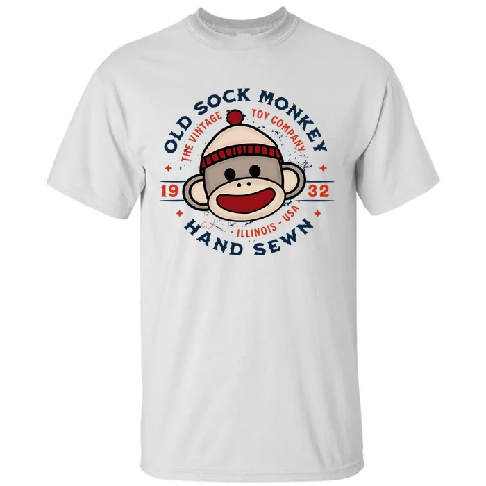 Old Sock Monkey Vintage Toy Company Logo Sock Monkey Tall T-Shirt