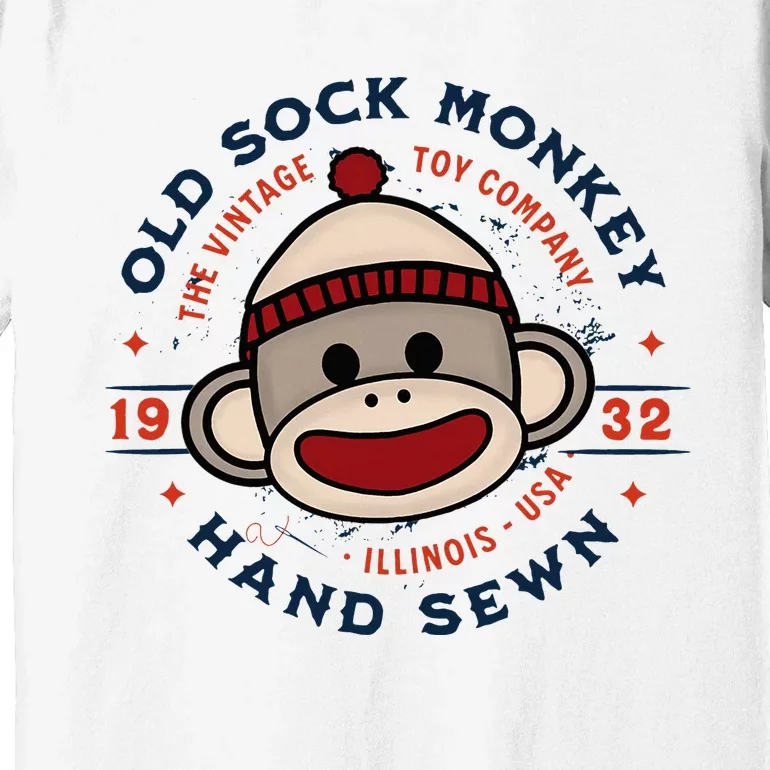 Old Sock Monkey Vintage Toy Company Logo Sock Monkey Premium T-Shirt