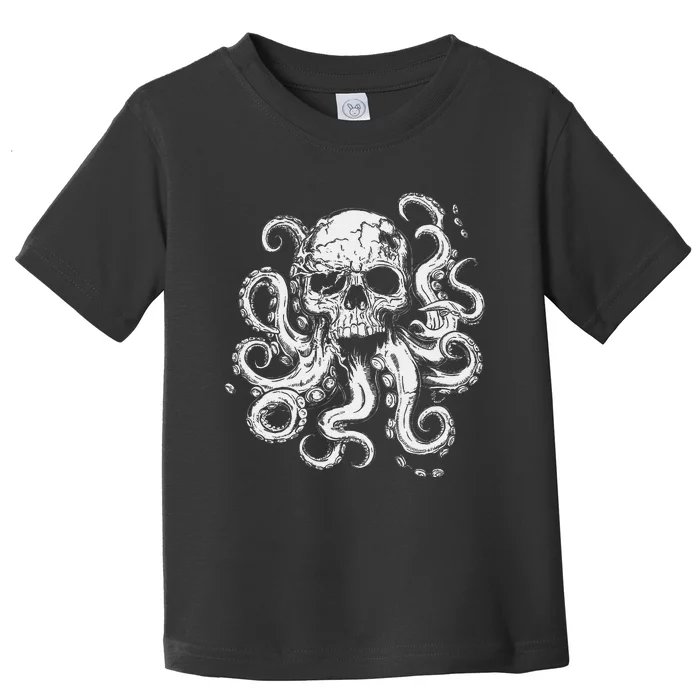 Octopus Skull Monster Cthulhu Skull Gifts Toddler T-Shirt