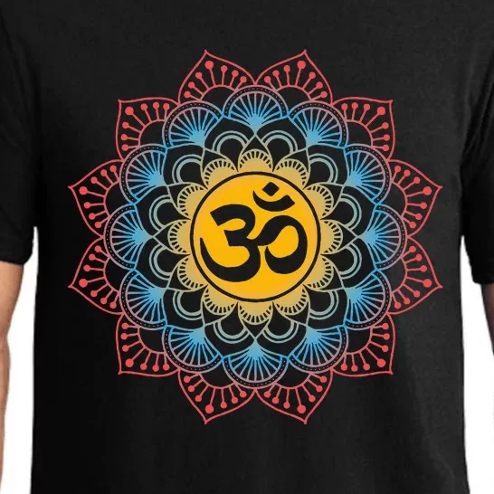 Om Symbol Mandala Flower Meditation Workout Yoga Lover Pajama Set