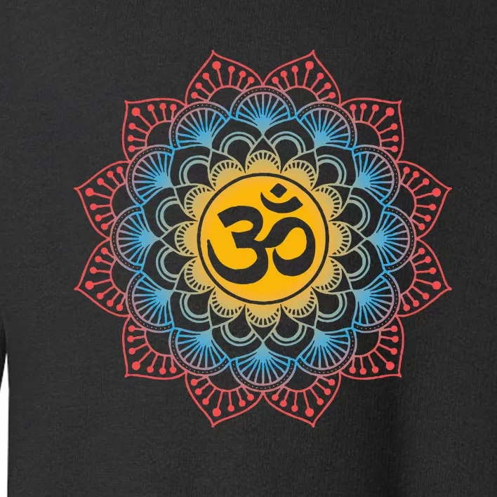 Om Symbol Mandala Flower Meditation Workout Yoga Lover Toddler Sweatshirt