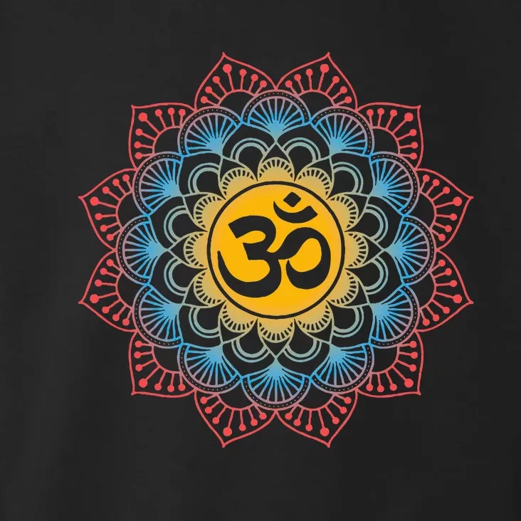 Om Symbol Mandala Flower Meditation Workout Yoga Lover Toddler Hoodie