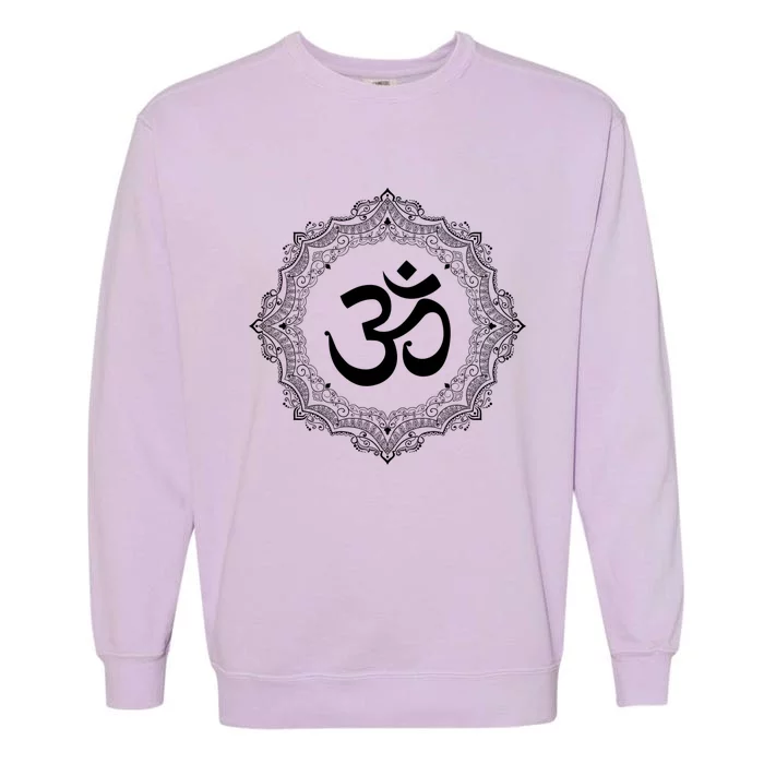 Om Symbol Namaste Aum Ohm Hindu Zen Tantra Yoga Day Gift Garment-Dyed Sweatshirt