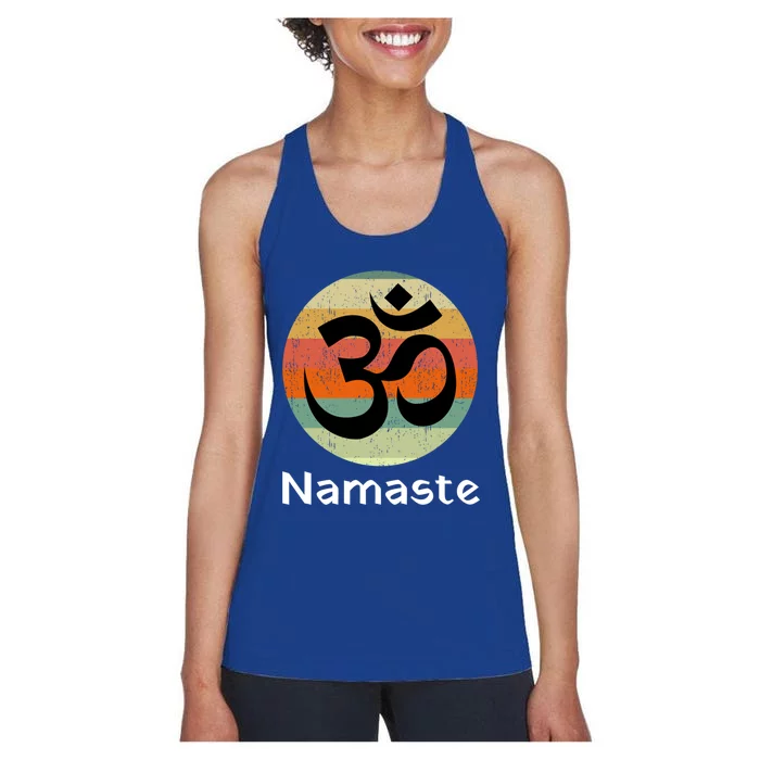 Om Symbol Namaste Ohm Hindu Zen Yoga Day Cool Gift Women's Racerback Tank