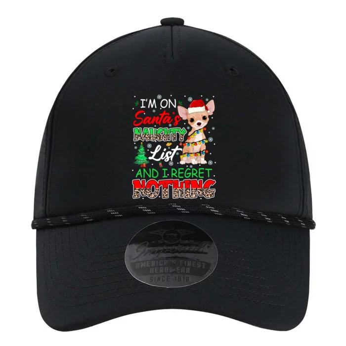 On SantaS Naughty List And Regret Nothing Santa Chihuahua Gift Performance The Dyno Cap