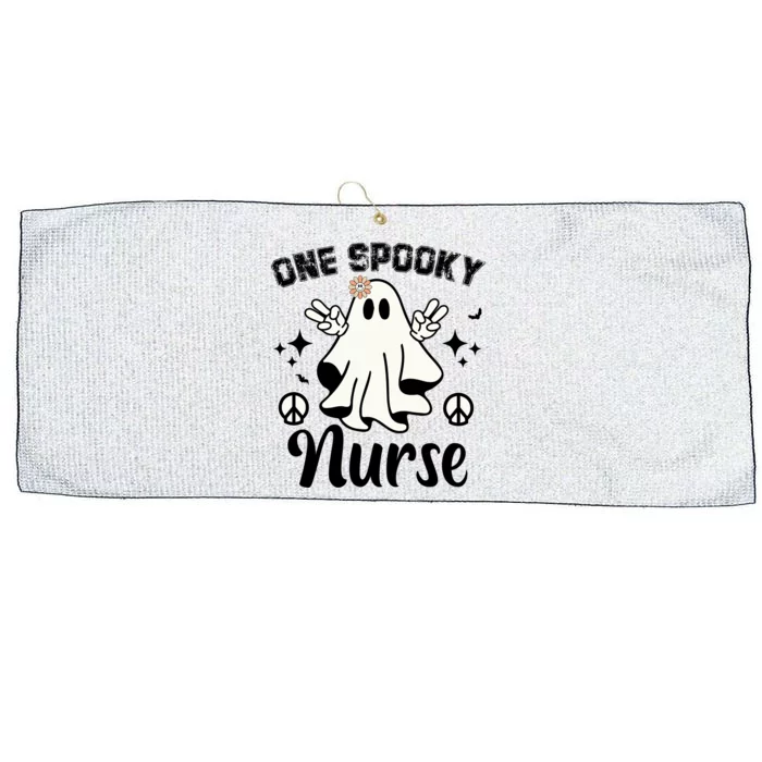 One Spooky Nurse One Spooky Mama One Thankful Nurse Funny Gift Large Microfiber Waffle Golf Towel