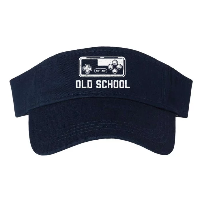 Old School New School Gamer Dad Son Matching FatherS Day Valucap Bio-Washed Visor