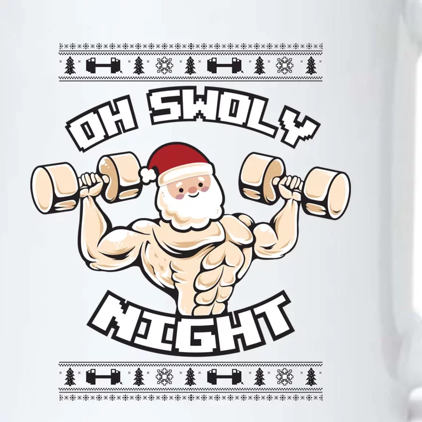 Oh Swoly Night Ugly Christmas Gym Sweater Gift Black Color Changing Mug