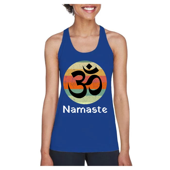 Om Symbol Namaste Ohm Hindu Zen Yoga Day Gift Women's Racerback Tank