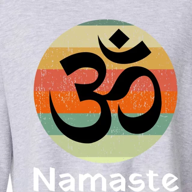 Om Symbol Namaste Ohm Hindu Zen Yoga Day Gift Cropped Pullover Crew