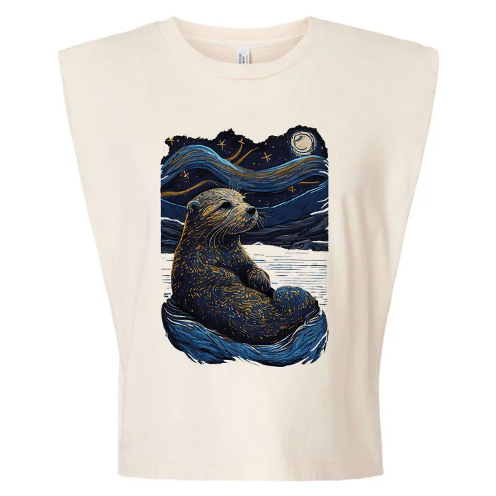 Otter Starry Night Garment-Dyed Women's Muscle Tee