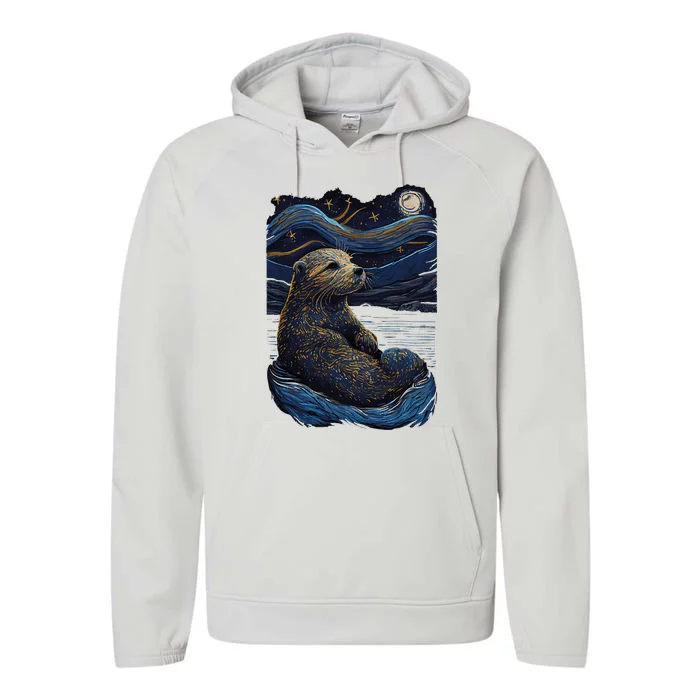 Otter Starry Night Performance Fleece Hoodie