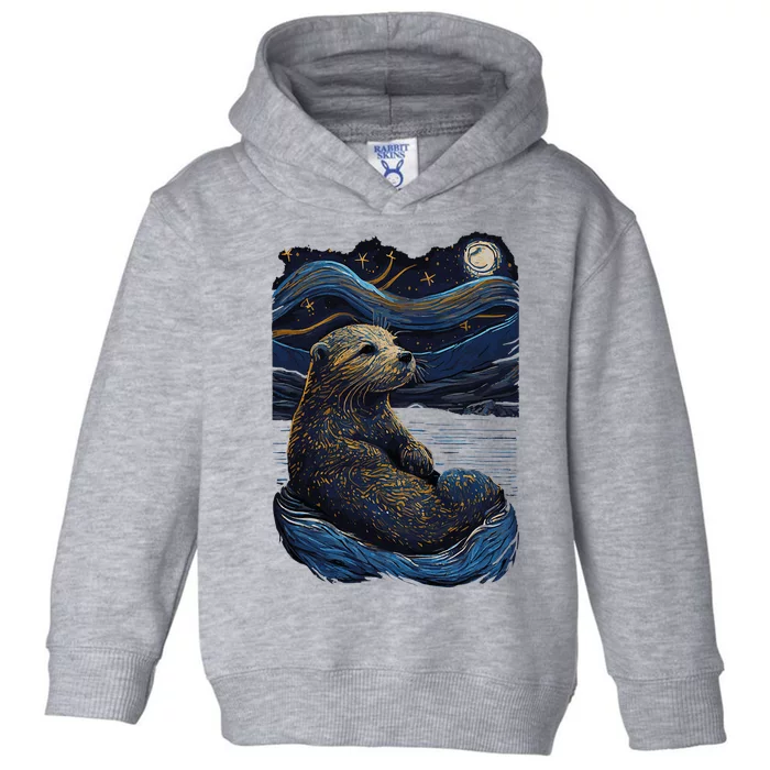 Otter Starry Night Toddler Hoodie