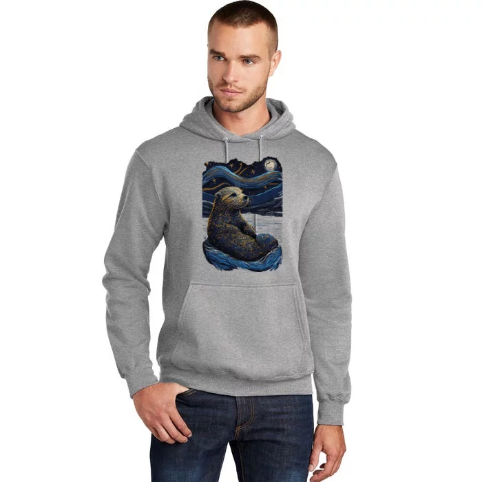 Otter Starry Night Tall Hoodie