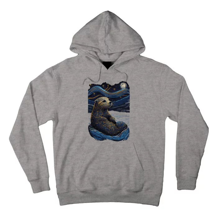 Otter Starry Night Tall Hoodie