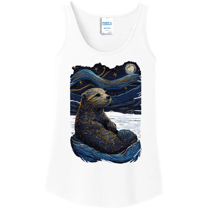 Otter Starry Night Ladies Essential Tank