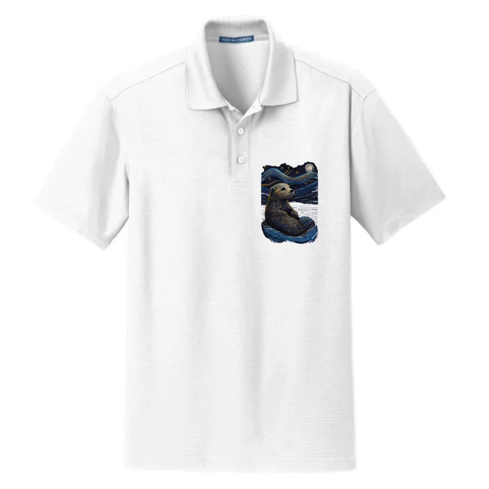 Otter Starry Night Dry Zone Grid Performance Polo