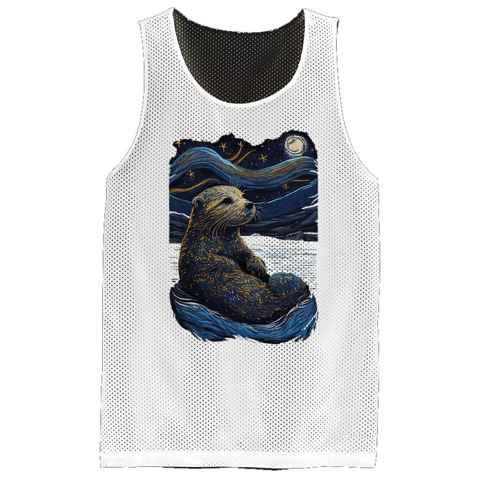 Otter Starry Night Mesh Reversible Basketball Jersey Tank