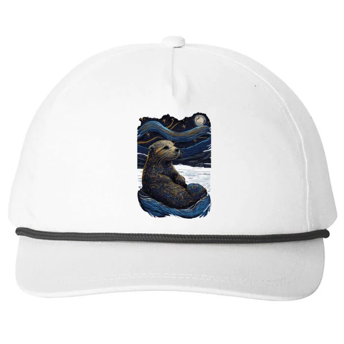 Otter Starry Night Snapback Five-Panel Rope Hat