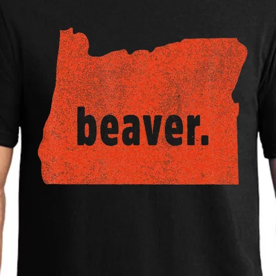 Oregon State Nickname Beaver Distressed Pajama Set