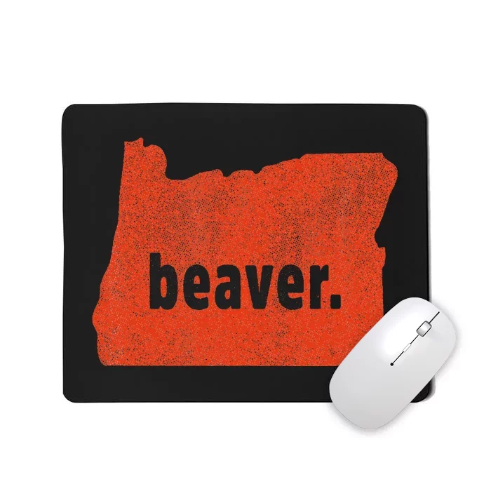 Oregon State Nickname Beaver Distressed Mousepad