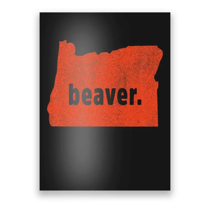 Oregon State Nickname Beaver Distressed Poster