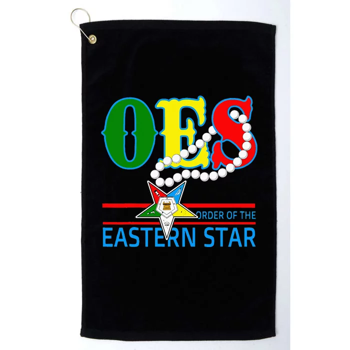 OES Star Necklace Order Of The Eastern Star Mothers Day Platinum Collection Golf Towel