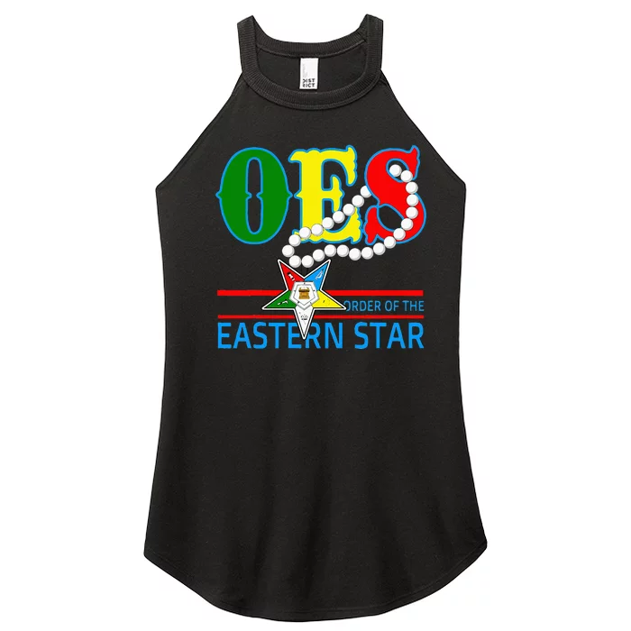 OES Star Necklace Order Of The Eastern Star Mothers Day Women’s Perfect Tri Rocker Tank