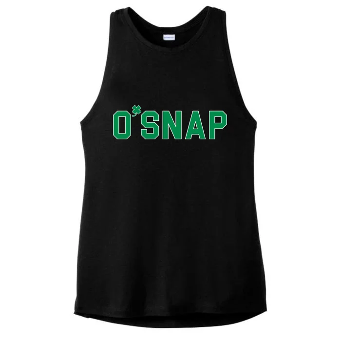 O'Snap Irish St. Patrick's Day Clover Ladies Tri-Blend Wicking Tank