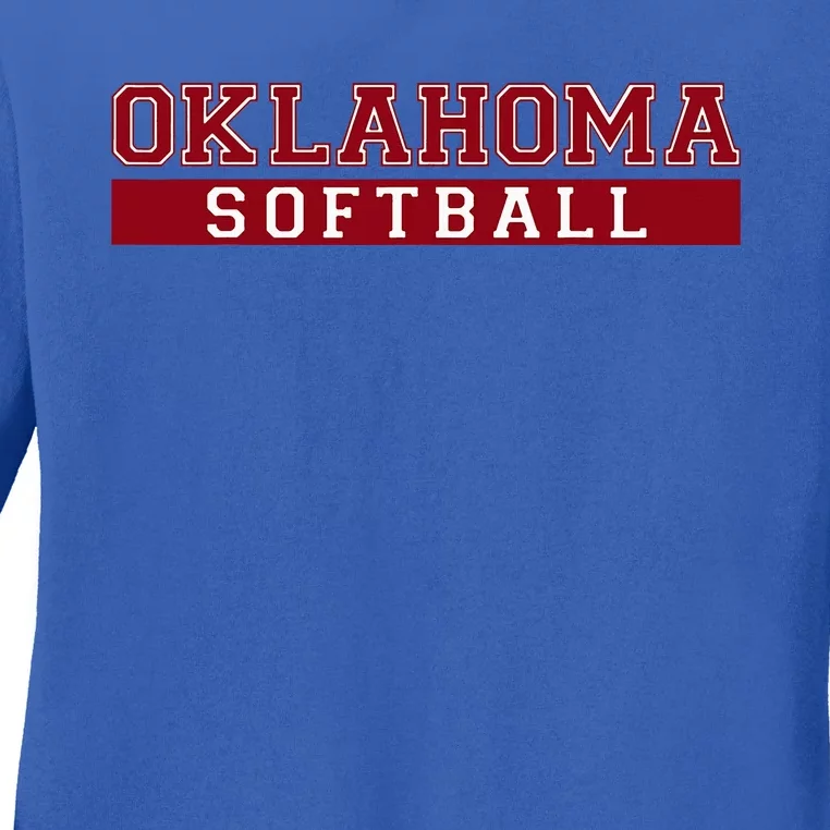 Oklahoma Softball Ladies Long Sleeve Shirt