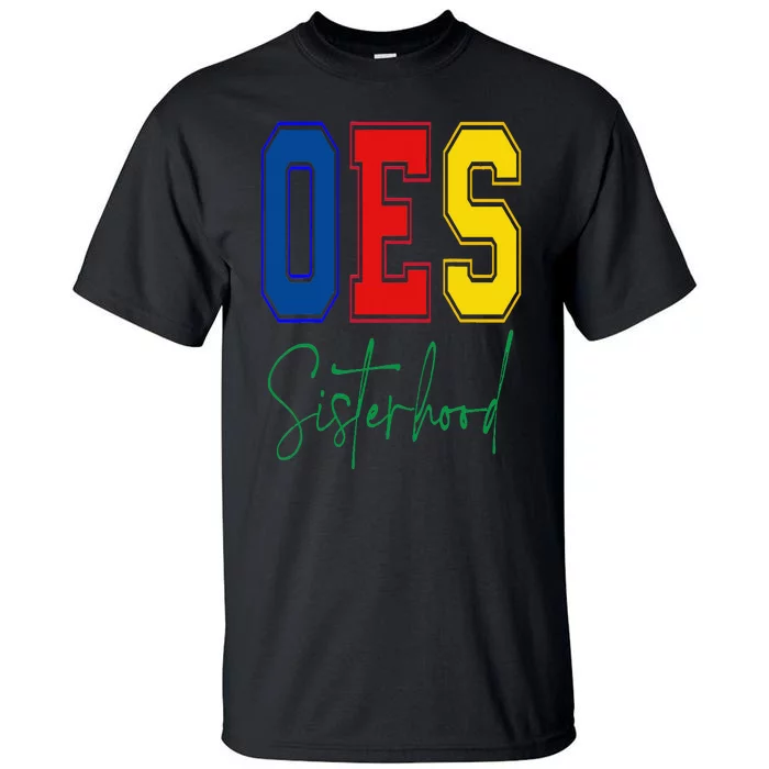 OES Sisterhood Order of the Eastern Star Colors Christmas Tall T-Shirt