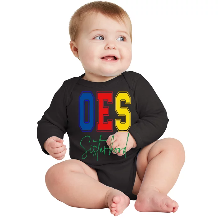 OES Sisterhood Order of the Eastern Star Colors Christmas Baby Long Sleeve Bodysuit