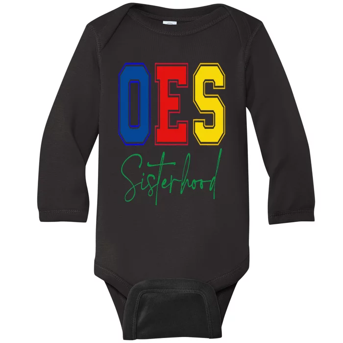 OES Sisterhood Order of the Eastern Star Colors Christmas Baby Long Sleeve Bodysuit