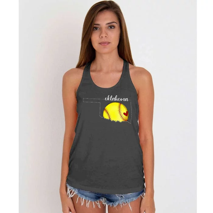 Oklahoma Softball Women's Knotted Racerback Tank