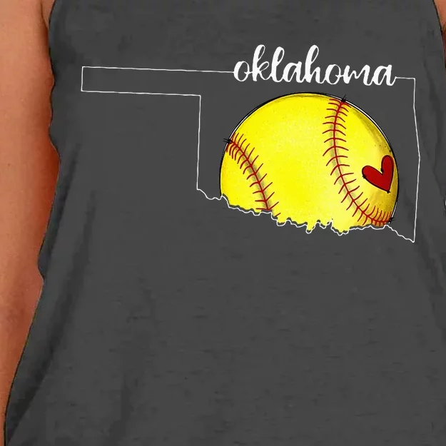 Oklahoma Softball Women's Knotted Racerback Tank