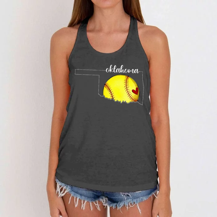 Oklahoma Softball Women's Knotted Racerback Tank