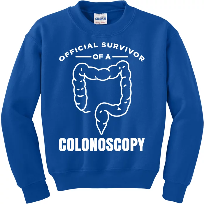 Offical Survivor Of A Colonoscopy Colon Cancer Awareness Gift Kids Sweatshirt