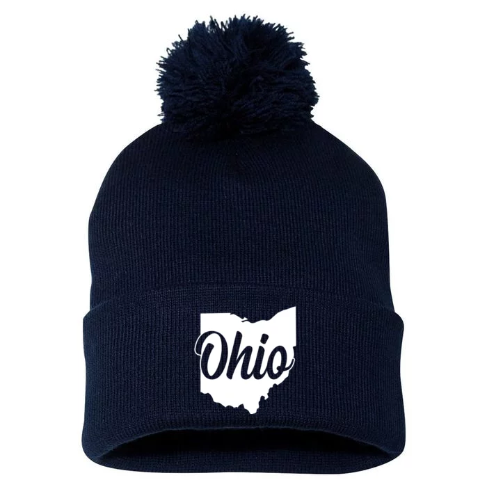 Ohio State Pom Pom 12in Knit Beanie