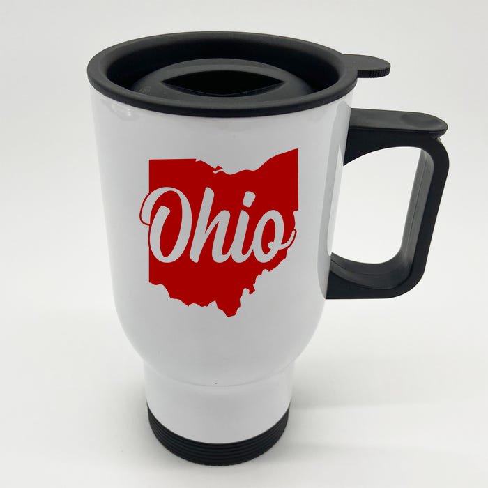 Ohio State Front & Back Stainless Steel Travel Mug