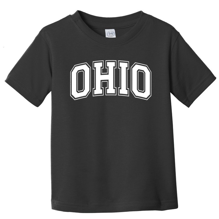 Ohio State OH USA Varsity Style White Font Toddler T-Shirt