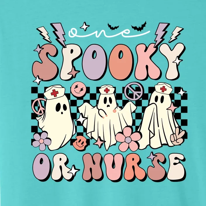 One Spooky Or Nurse Groovy Halloween Operating Room Nurse Gift ChromaSoft Performance T-Shirt