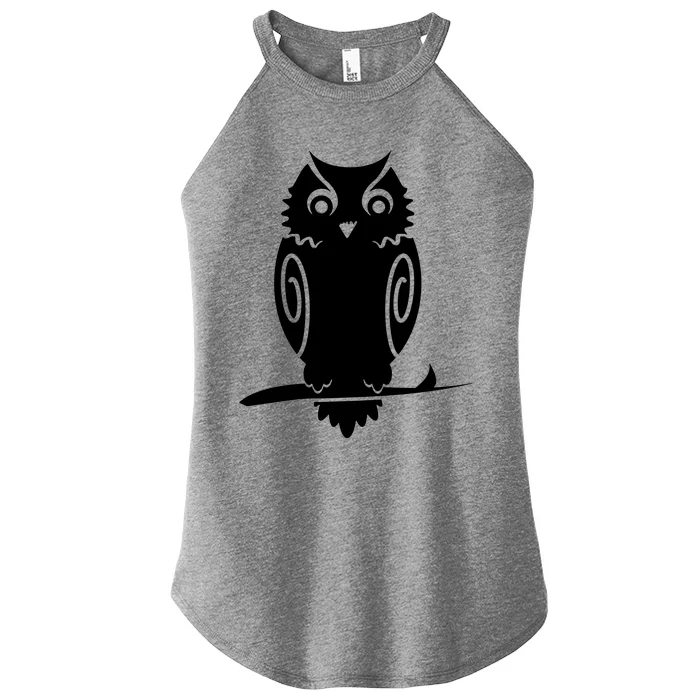 Owl Silhouette Women’s Perfect Tri Rocker Tank