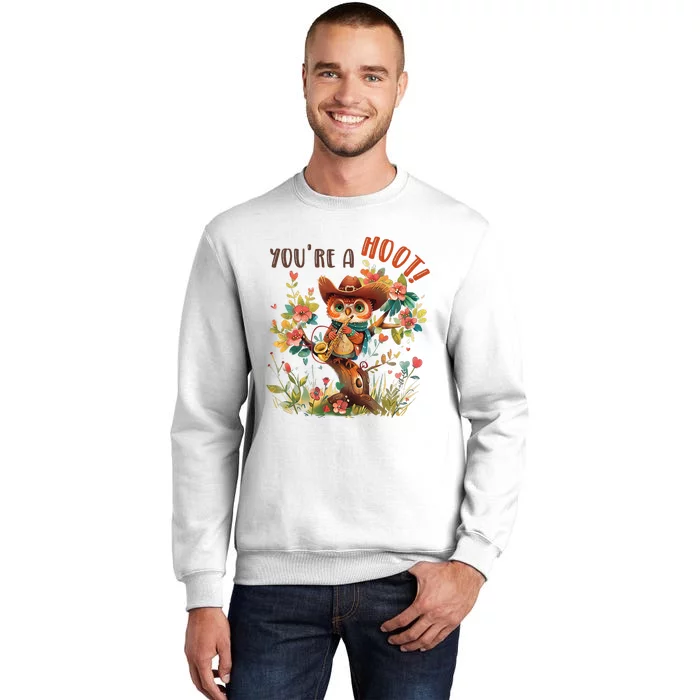 Owl Standing On A Ttree Branch Funny Owl Lover Sweatshirt