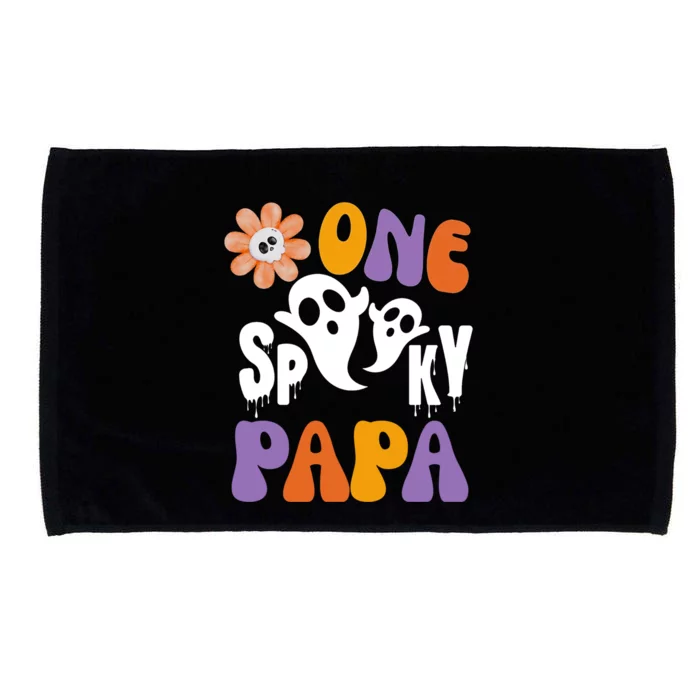 One Spooky Papa Of The Birthday Halloween 1St Daddy Gift Microfiber Hand Towel