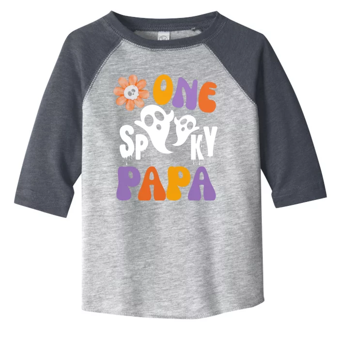 One Spooky Papa Of The Birthday Halloween 1St Daddy Gift Toddler Fine Jersey T-Shirt