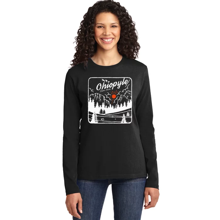 Ohiopyle State Park Pennsylvania Modern Cool Pn Ladies Long Sleeve Shirt